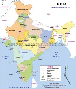 Political Map of India (1952)